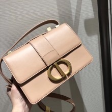 Dior 30 Montaigne Flap Bag in Smooth Calfskin nude Pink and CD Clasp 2019