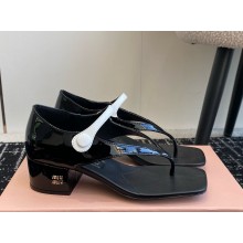 Miu Miu patent leather sandals in black 1107-2025