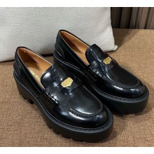 Miu Miu Brushed leather loafers Black 5D292E 1107-2024
