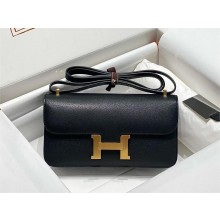 Hermès black Constance Elan bag in Epsom leather with gold hardware 2024