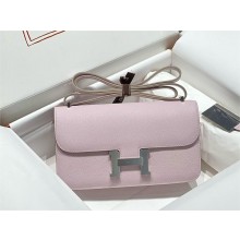 Hermès Mauve Pale Constance Elan bag in Epsom leather with silver hardware 2024