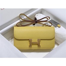 Hermès lime Constance Elan bag in Epsom leather with gold hardware 2024