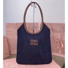 Miu Miu IVY denim bag 5BG231 blue 2024