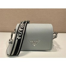 prada shoulder bag in grained calfskin 1bd332 gray 2023