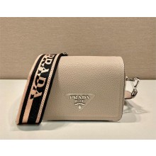 prada shoulder bag in grained calfskin 1bd332 light pink 2023