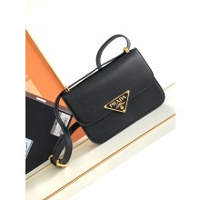 Prada Emblème leather bag 1BD340 BLACK 2023