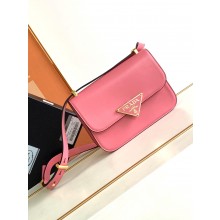 Prada Emblème leather bag 1BD340 PINK 2023
