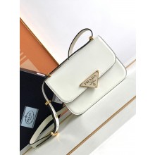 Prada Emblème leather bag 1BD340 WHITE 2023