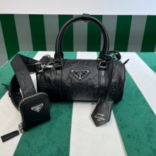 Prada Antique nappa leather handbag 1BA389 black 2023