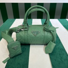 Prada Antique nappa leather handbag 1BA389 green 2023