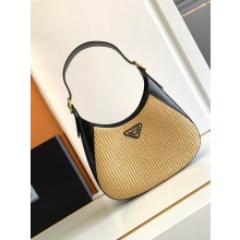 Prada Fabric and leather shoulder bag 1bc179 black 2023