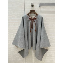 LORO PIANA cashmere jessi cape gray 2024