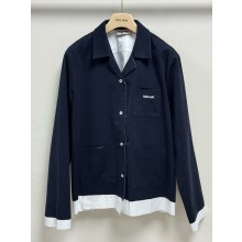 MIU MIU blue/white Knit and poplin shirt MK1890 2025