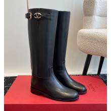 Valentino VLOGO THE BOLD EDITION BOOT IN CALFSKIN  black 2024