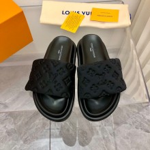 Louis Vuitton Pool Pillow Flat Comfort Mule navy blue 2023