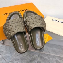 Louis Vuitton Pool Pillow Flat Comfort Mule olive green 2023