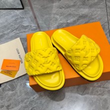  Louis Vuitton Pool Pillow Flat Comfort Mule yellow 2023 