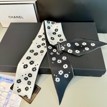CHANEL Silk Twill Slim Bandeau 6x120cm 250306 10 2025