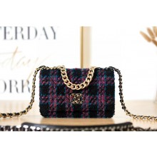 CHANEL tweed 19 Wallet on Chain AP0957 purple 2022