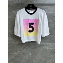chanel NO.5 WHIET COTTON T-SHIRT 2023