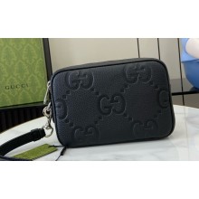 Gucci Jumbo GG leather wash bag black 802148 2024
