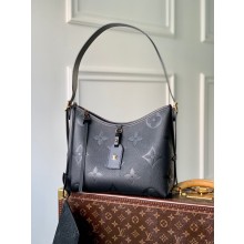 louis vuitton Monogram Empreinte CarryAll PM bag black M46288