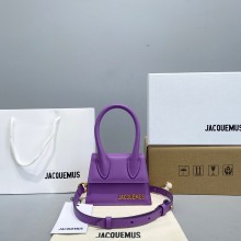 Jacquemus Le Chiquito Mini Bag purple in box leather 2023
