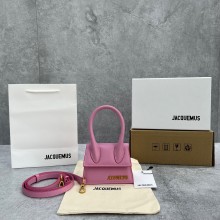 Jacquemus Le Chiquito Mini Bag cherry pink in box leather 2023