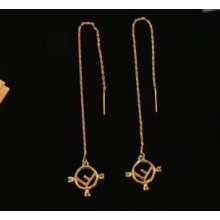Fendi F Is Fendi Long Chain Earrings