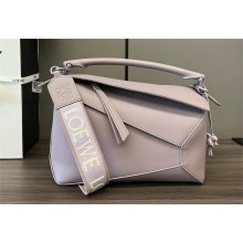 LOEWE Small Puzzle bag in satin calfskin lavender 2024