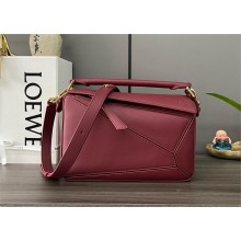 LOEWE Small Puzzle bag in in classic calfskin burgundy 2024
