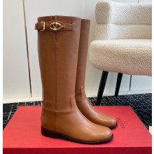 Valentino VLOGO THE BOLD EDITION BOOT IN CALFSKIN brown 2024