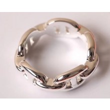 Hermes Chaine D'Ancre Enchainee Ring Silver