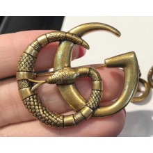 Gucci Snake Double G Metal Brooch 2019