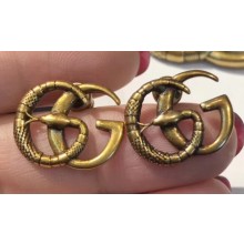 Gucci Snake Double G Metal Earrings 2019