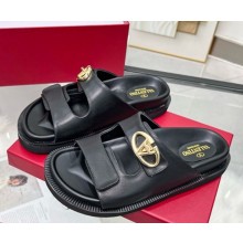 Valentino Garavani VLogo Locker mules in calfskin BLACK 2025