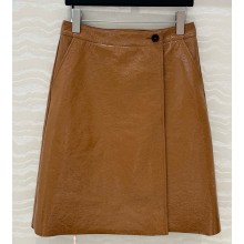 Miu Miu Naplak wraparound skirt Cognac  MPD802 2025 