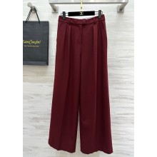 The Row burgundy pants 2025
