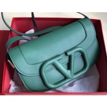 Valentino Supervee Calfskin Crossbody Large Bag Green 2020