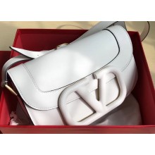 Valentino Supervee Calfskin Crossbody Large Bag White 2020