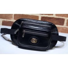 Gucci Soft Leather Belt Bag 575857 Black 2020