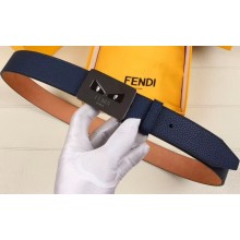 Fendi Width 3.5cm Bag Bugs Eyes Belt Dark Blue