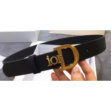 Dior Width 3cm Logo Buckle Belt Black 2020