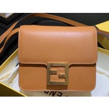 Fendi Leather FF Baguette Mini Shoulder Bag Brown 2020