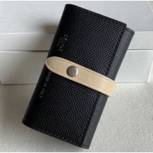 Celine Bicolour Strap Key Case Black/Creamy