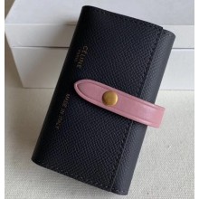 Celine Bicolour Strap Key Case Dark Gray/Pink