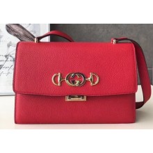 Gucci Zumi Grainy Leather Small Shoulder Bag 576388 Red