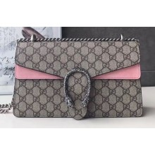 Gucci Dionysus Small Shoulder Bag 400249 GG Canvas Pink