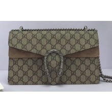 Gucci Dionysus Small Shoulder Bag 400249 GG Canvas Taupe