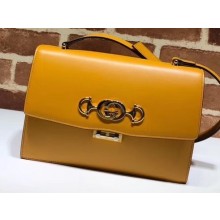 Gucci Zumi Smooth Leather Small Shoulder Bag 576388 Yellow